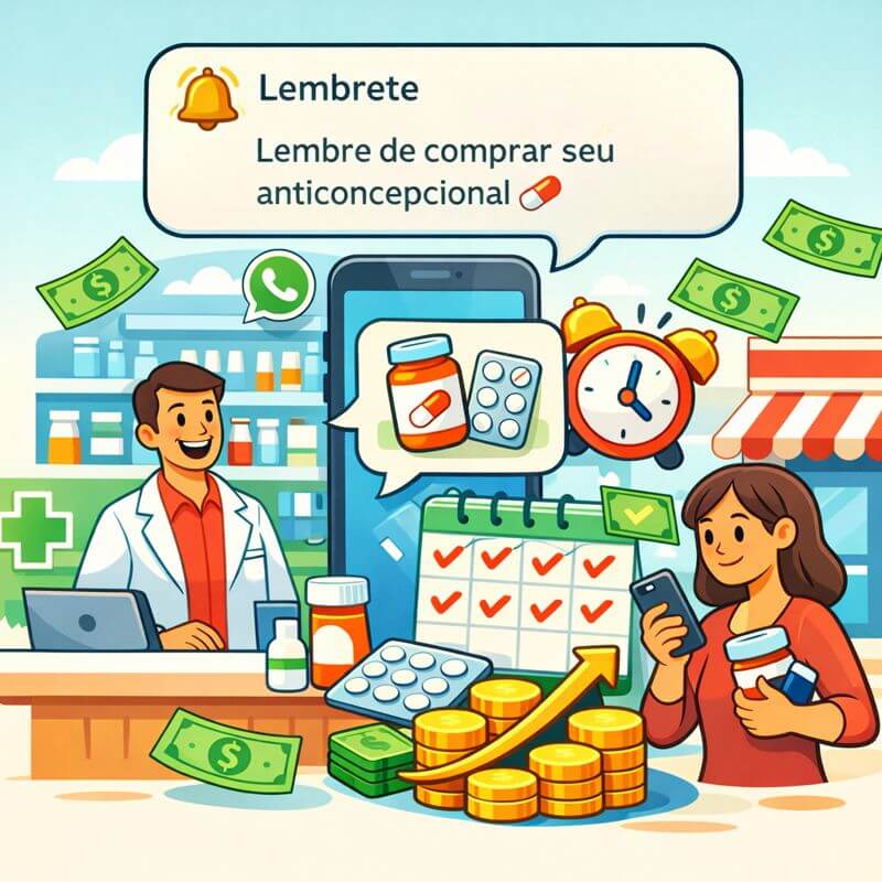 Tela do Lembrete Farma em funcionamento